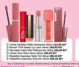 Teta Max factor rtěnka nabídka