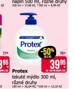 Teta Protex tekuté mýdlo nabídka
