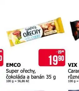 Teta Emco super ořechy čokoláda a banán nabídka