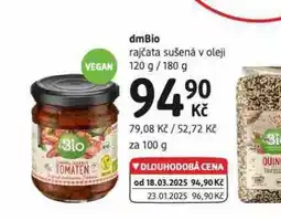 dm drogerie Dm bio sušená rajčata v oleji nabídka