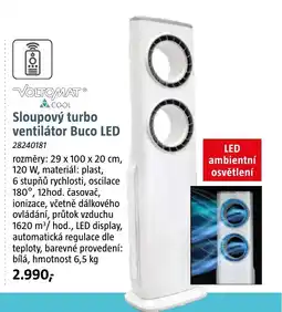 Bauhaus VOLTOMAT® Sloupový turbo ventilátor Buco LED nabídka