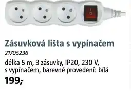 Bauhaus Zásuvková lišta s vypínačem nabídka