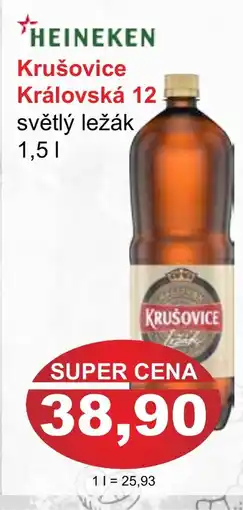PLUS JIP Krušovice Královská 12 světlý ležák nabídka