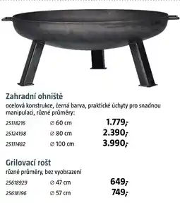 Bauhaus Zahradní ohniště nabídka
