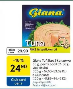 Tesco Giana Tuňáková konzerva, 80 g nabídka