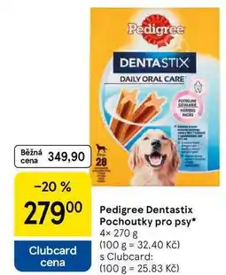 Tesco Pedigree Dentastix Pochoutky pro psy, 4× 270 g nabídka