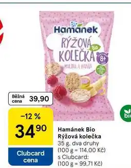 Tesco Hamánek Bio Rýžová kolečka, 35 g nabídka