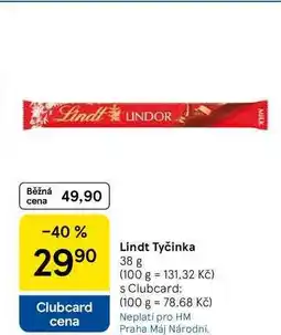 Tesco Lindt Tyčinka, 38 g nabídka