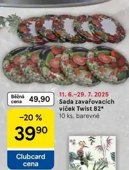 Tesco Sada zavařovacích víček Twist 82, 10 ks, barevné nabídka
