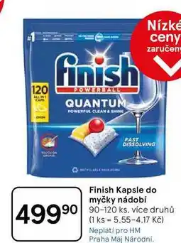 Tesco Finish Kapsle do myčky nádobí, 90-120 ks, více druhů nabídka