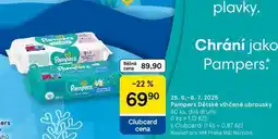 Tesco Pampers Dětské vlhčené ubrousky, 80 ks, dva druhy nabídka