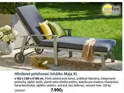 Bauhaus Hliníkové polohovací lehátko Maja XL nabídka