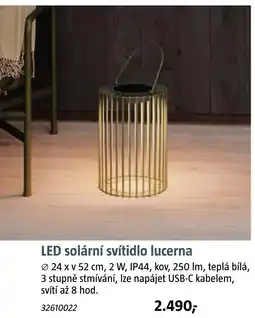 Bauhaus LED solární svítidlo lucerna nabídka