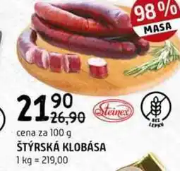 Terno Štýrská klobása 1kg nabídka