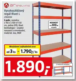 Bauhaus Vysokozátěžový regál Rivet L nabídka
