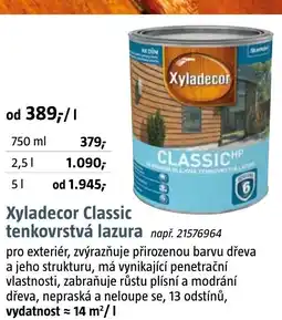Bauhaus Xyladecor Classic tenkovrstvá lazura např. 21576964 nabídka