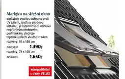 Bauhaus Markýza na střešní okno nabídka