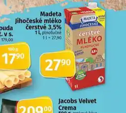 Coop Madeta jihočeské mléko čerstvé 3,5% nabídka