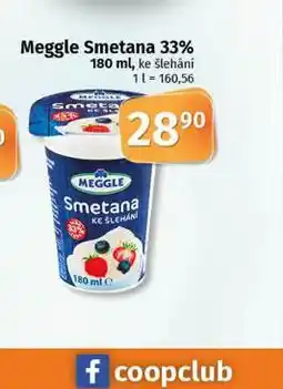 Coop Meggle smetana 33% nabídka