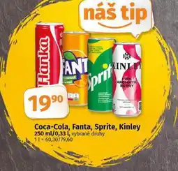 Coop Coca cola, fanta, sprite, kinley nabídka