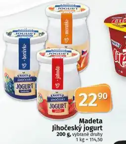 Coop Madeta jihočeský jogurt nabídka