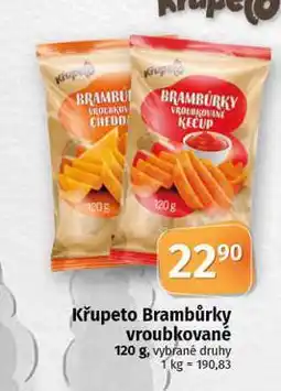 Coop Křupeto brambůrky vroubkované nabídka