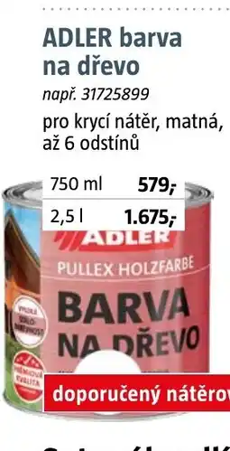 Bauhaus ADLER barva na dřevo nabídka