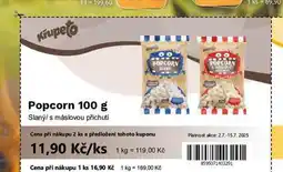 Coop Popcorn nabídka