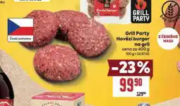 Billa Hovězí burger na gril nabídka