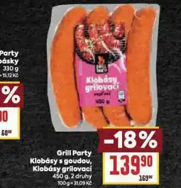 Billa Gril party klobásky grilovací nabídka