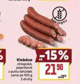Billa Klobása papriková nabídka