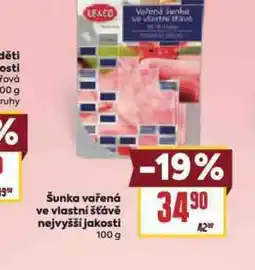 Billa Šunka vepřová ve vlastní šťávě nabídka
