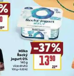 Billa Milko řecký jogurt 0% nabídka