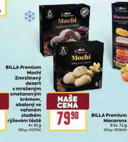 Billa Billa premium mochi zmrzlinový dezert nabídka