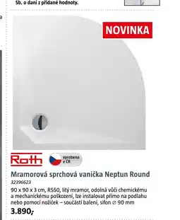 Bauhaus Mramorová sprchová vanička Neptun Round nabídka