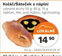 Konzum Koláč/Šáteček s náplní nabídka