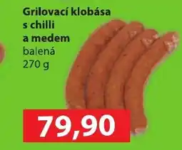 Konzum Grilovací klobása s chilli a medem balená nabídka