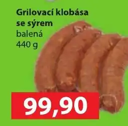 Konzum Grilovací klobása se sýrem balená nabídka