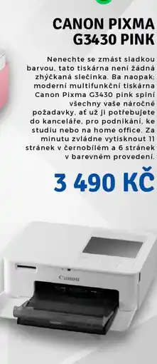Planeo Elektro CANON PIXMA G3430 PINK nabídka