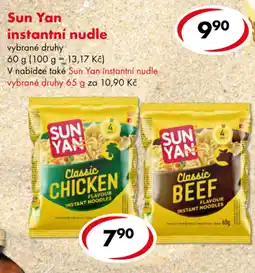 CBA Sun Yan instantní nudle nabídka