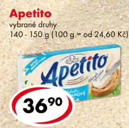 CBA Apetito vybrané druhy nabídka