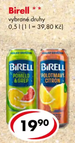 CBA Birell vybrané druhy nabídka