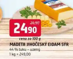 Terno Madeta Jihočeský eidam 44% plátky 100g nabídka