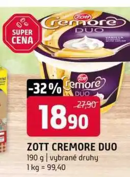 Terno Zott Cremore Duo 190g nabídka
