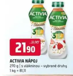 Terno Activia jogurtový nápoj, různé příchutě 270g nabídka