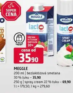Terno MEGGLE 200 ml bezlaktózová smetana 30% tuku 250 g cream 22 % tuku nabídka