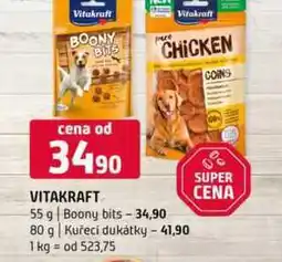 Terno Vitakraft 55 g Boony bits 80 g Kuřeci dukátky nabídka