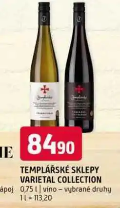 Terno Templářské sklepy varietal collection 0,75l vino vybrané druhy nabídka