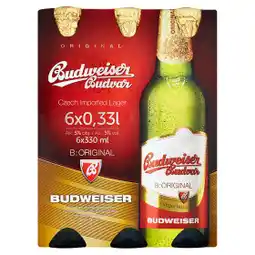 Terno Budweiser Budvar B:Original Pivo světlý ležák 6 x 0,33l nabídka