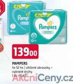 Terno Pampers 4x 52 ks vlhčené ubrousky vybrané druhy nabídka